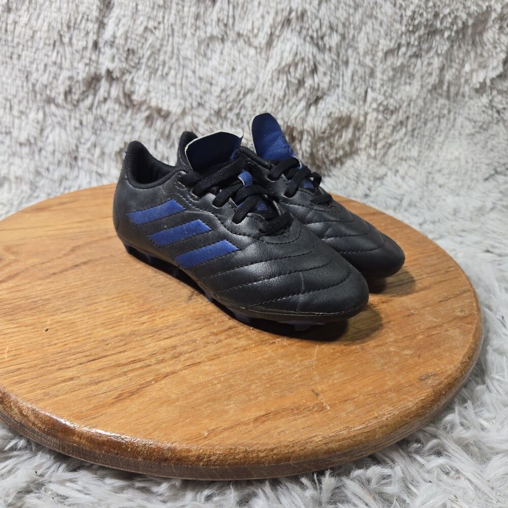 Adidas Goletto VIII FG Kids Youth Soccer Cleats Black Blue Size 12.5